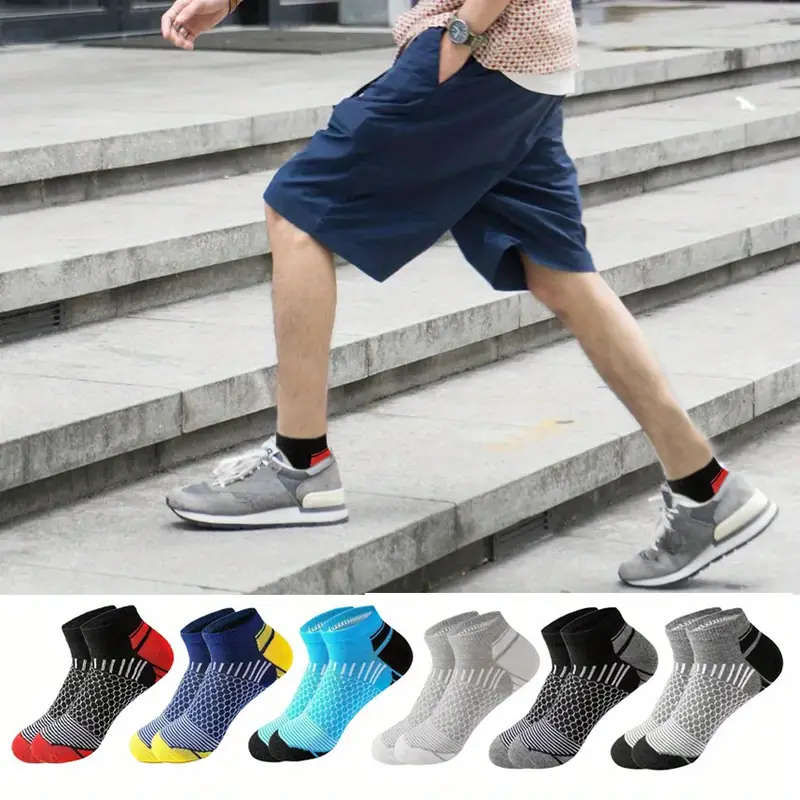 6 Pairs Of Unisex Low-Top Athletic Socks
