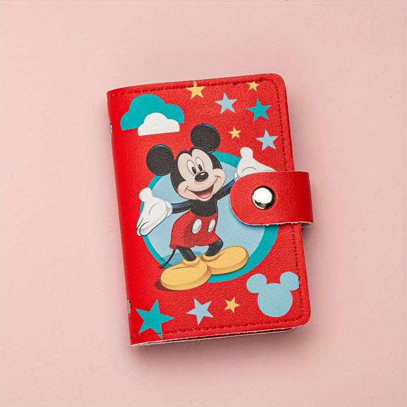 1pc Mickey Card Holder ID Storage includes 20 card slots and 2 document slots suitable for st