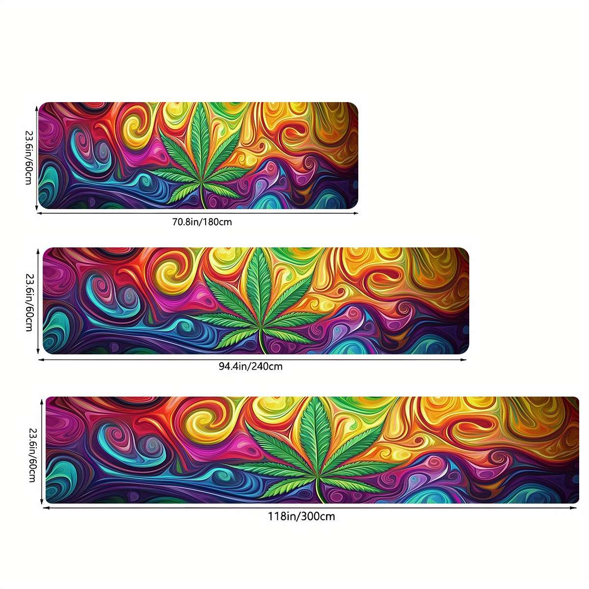 1Pc Mixed Color 24x118inch 60x300cm Floor Mat