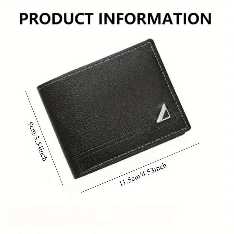 Men's PU Leather Slim Bi-fold Wallet