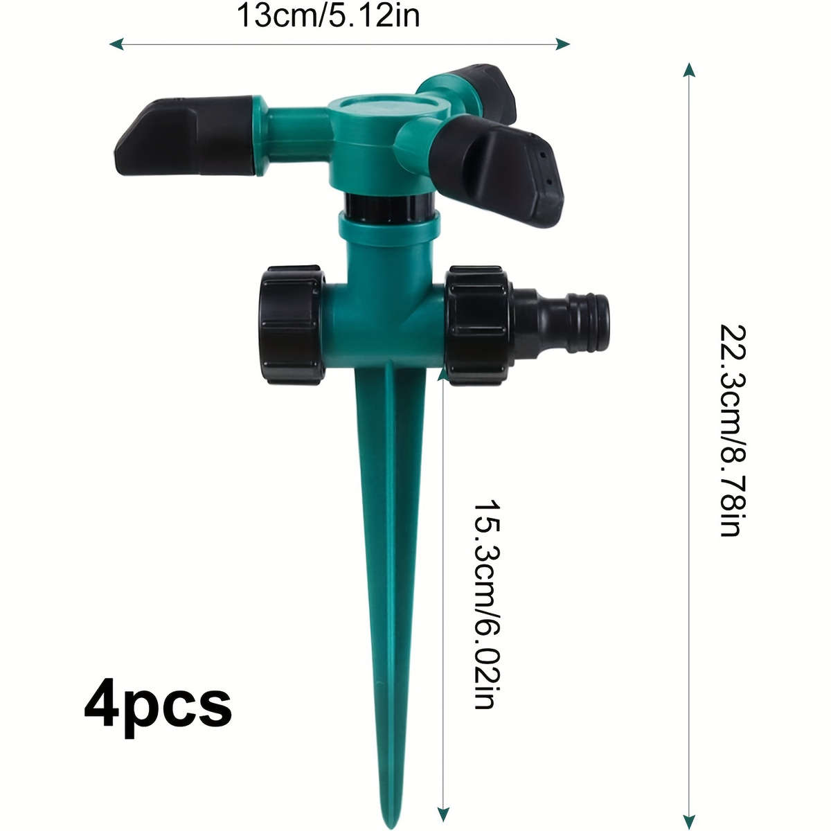 4Pcs Rotating Lawn Sprinklers