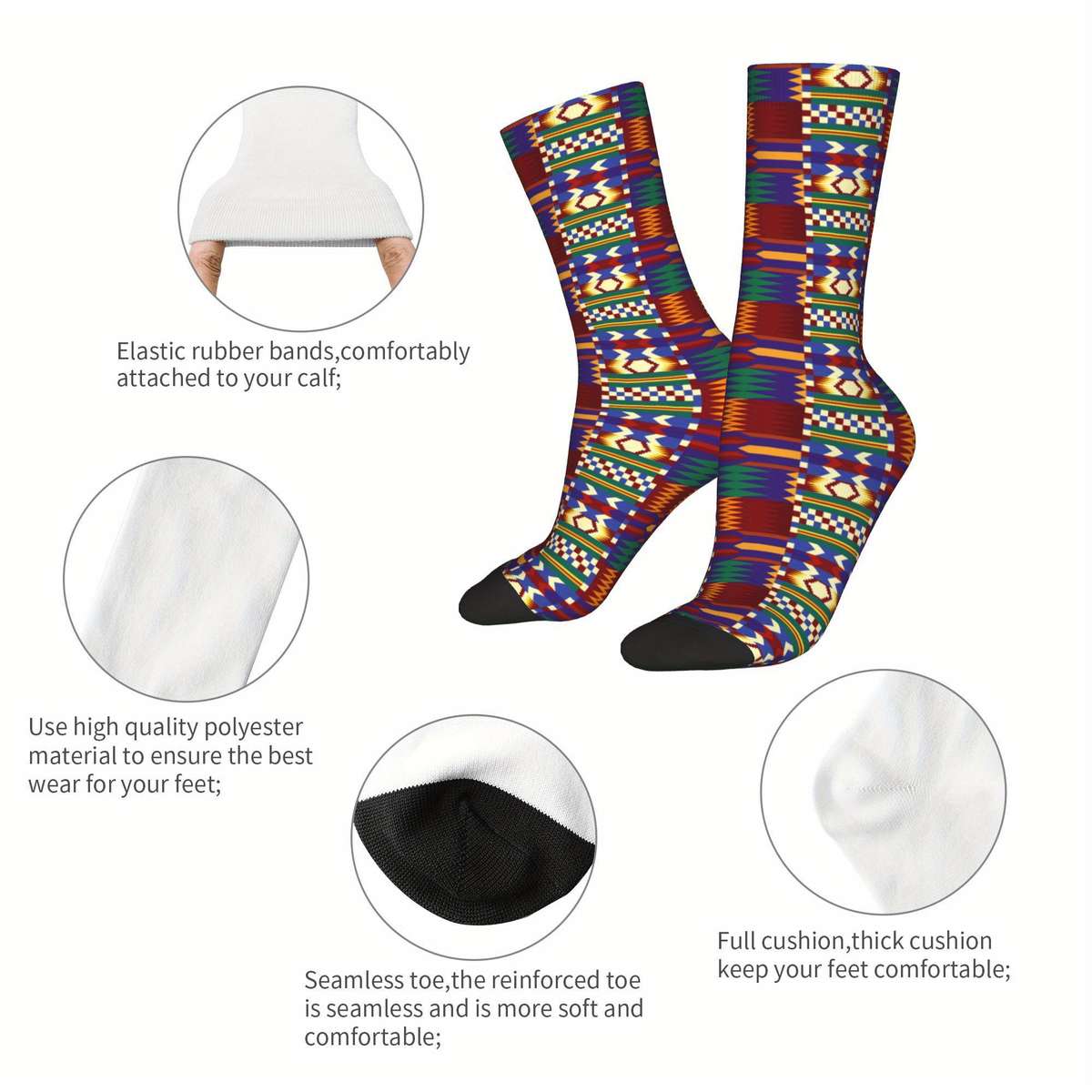 1 Pair Multicolor One Size Socks