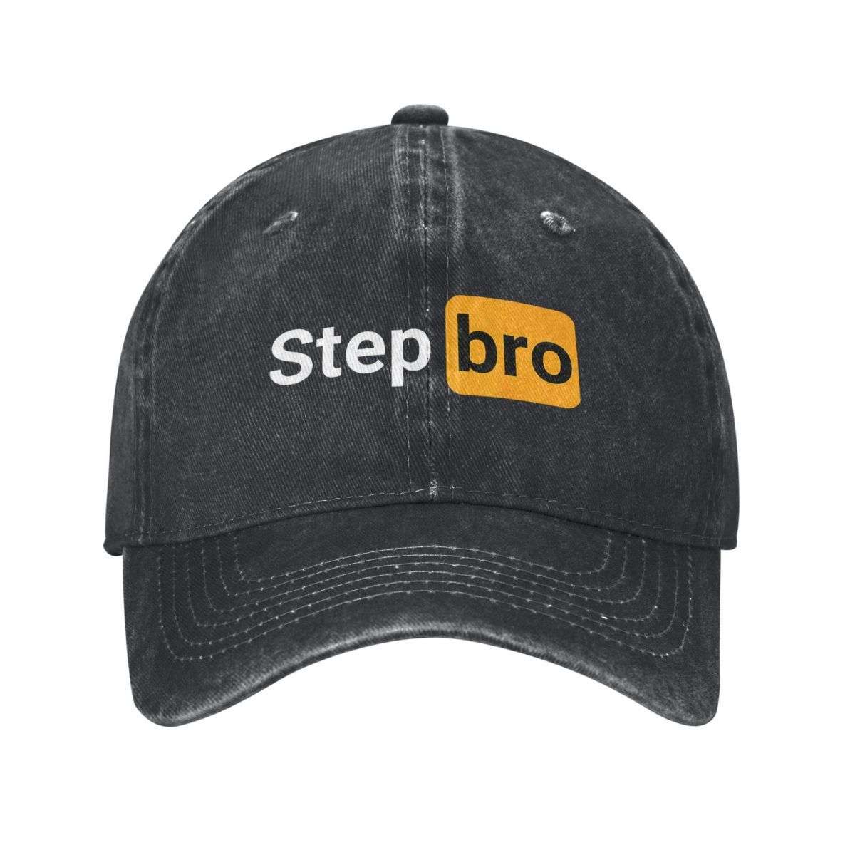 Step Bro Funny Novelty Baseball Cap Distressed Denim-Style Adjustable Snapback Ligh