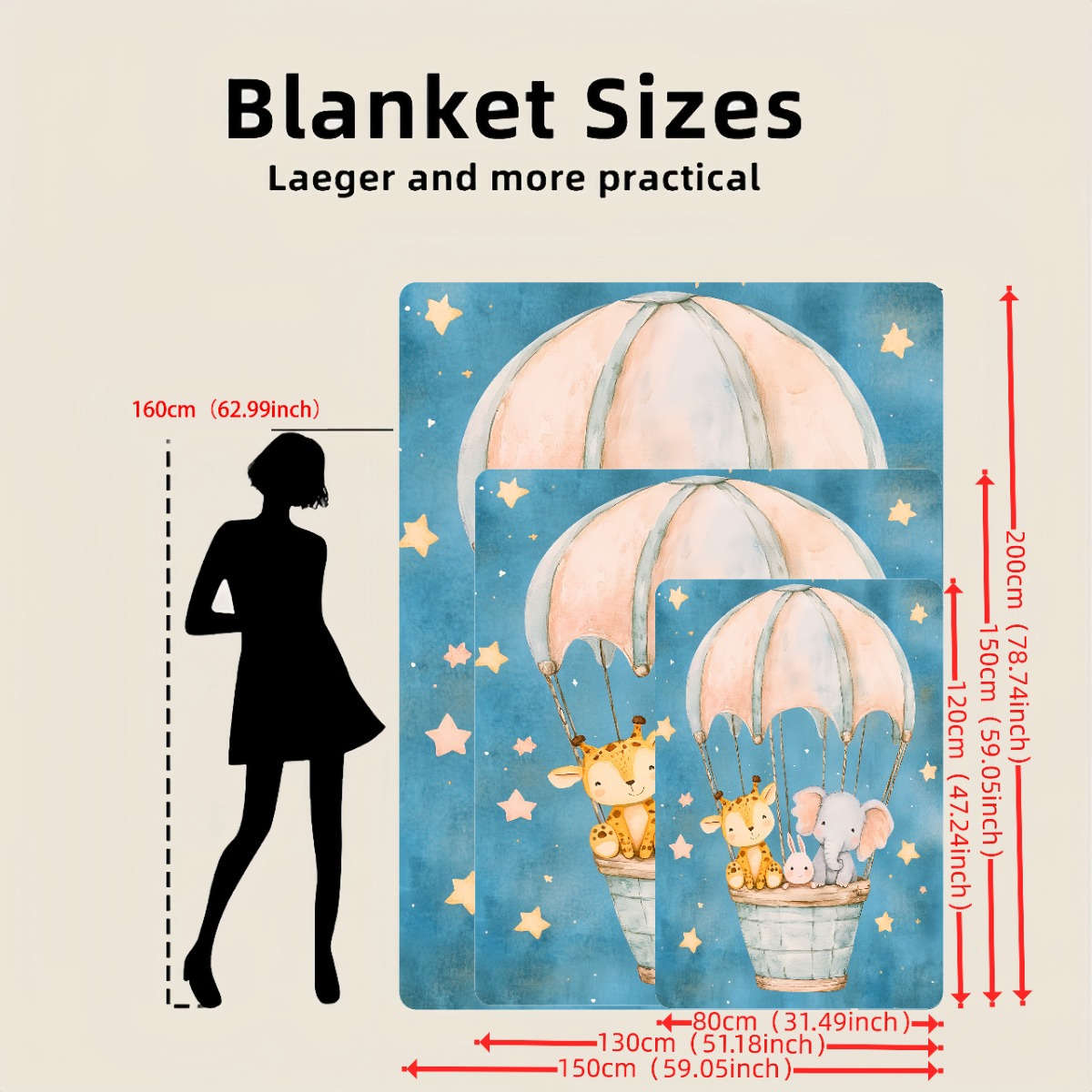 Blanket Size 150X200Cm 59X78.7Inch