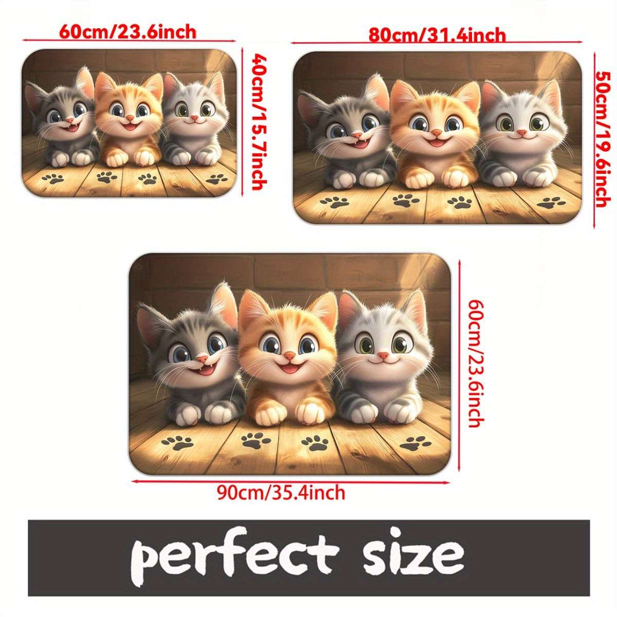 1Pc 15.75x23.62inch 40x60cm Floor Mat
