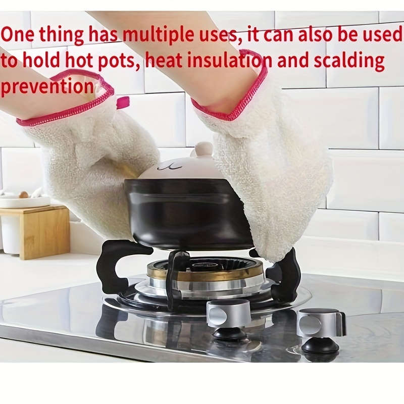 1 Pair White Household Cleaning Gloves