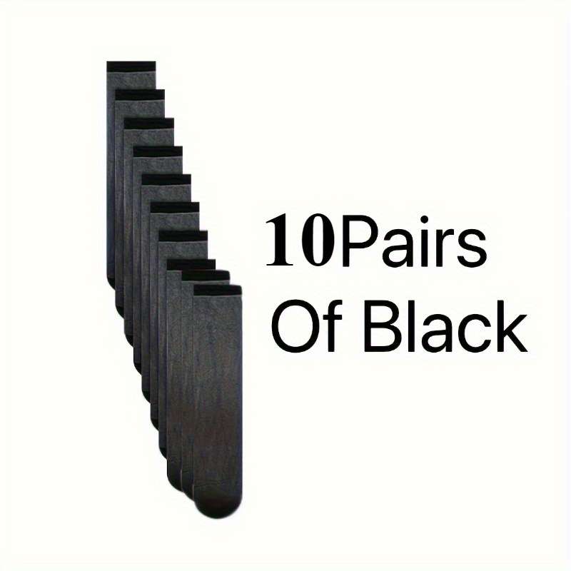 10 Pairs Black One Size High Elastic Socks