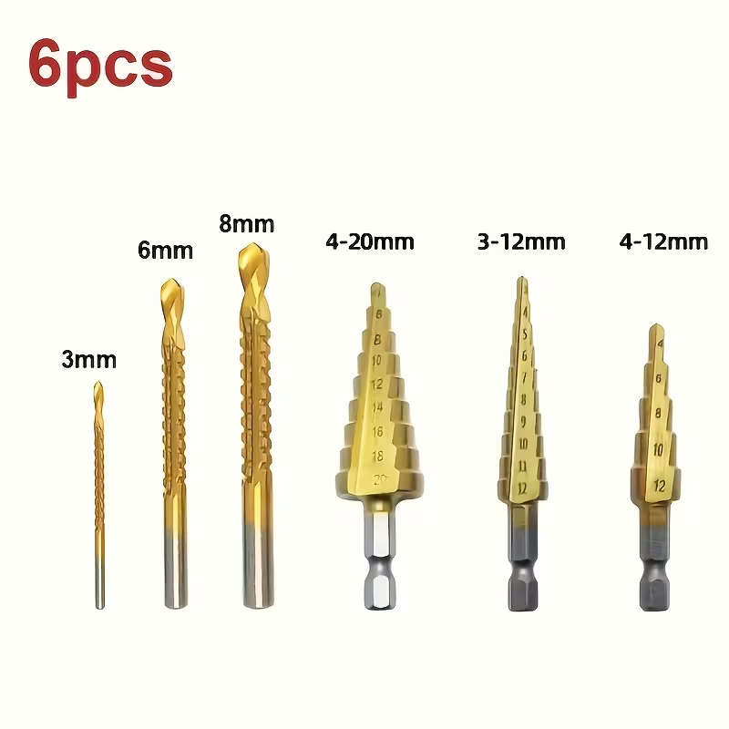 6-Piece Step Drill Bit Set