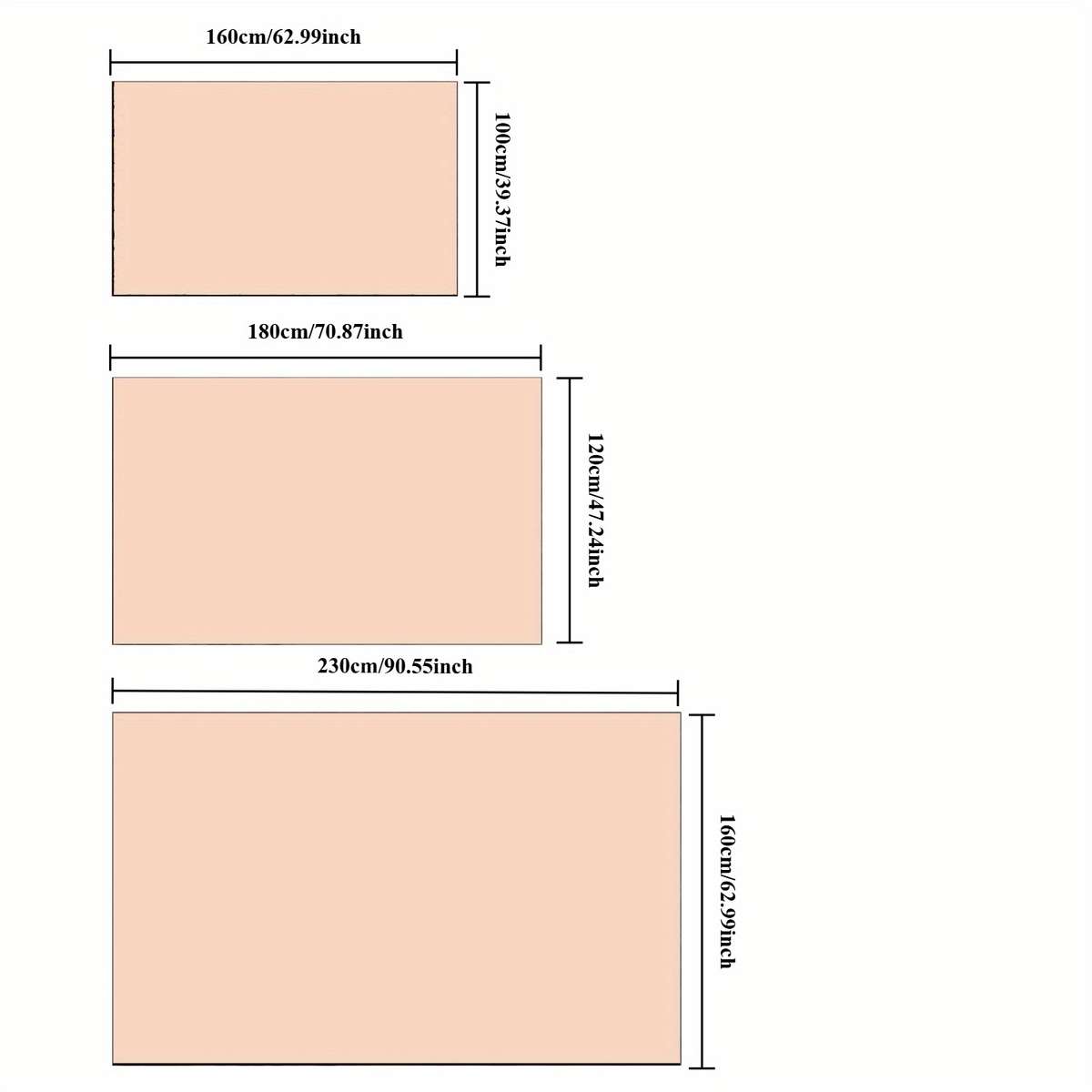 1Pc 160x230cm 62.99x90.55inch Floor Mat