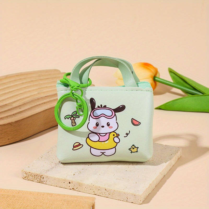 1pc Cute Coin Pouches Wallets with for hello kitty Pudding Dog Bunny Designs Portable Keychai