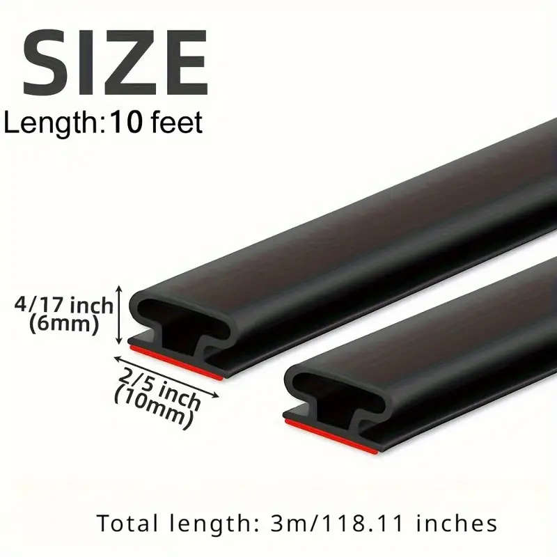 Self Adhesive Rubber Door Seal Strip 3m