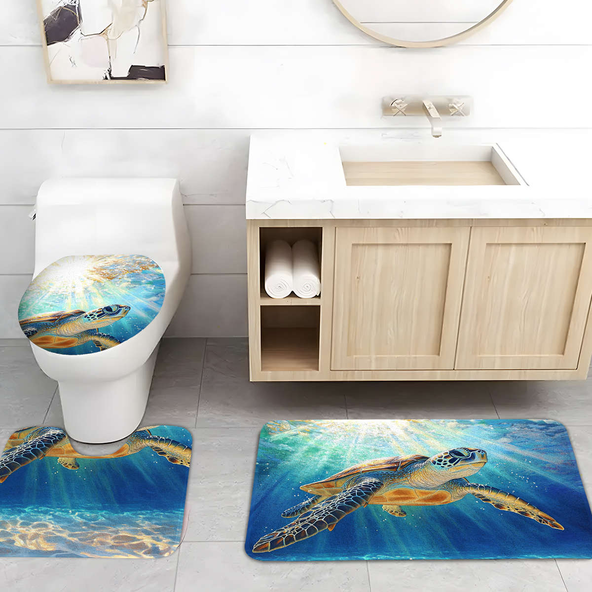 1Pc Imitation Cashmere 50x80cm Floor Mat