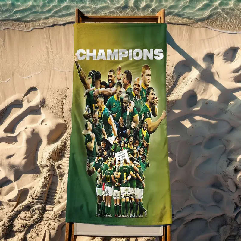 CHAMPIONS Beach Towel - Soft Microfiber, Windproof & Warm, Perfect for Beach