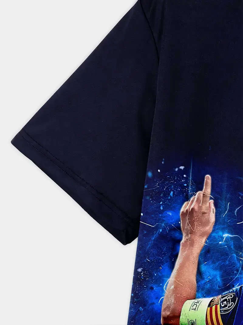 Kids Soccer T-Shirt, Crew Neck - Size: 9-10Y