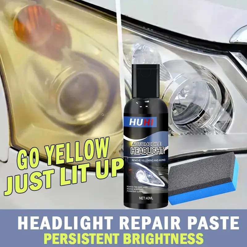 1pc Car Headlight Restoration Paste No-Polish Brightness Boost Scratch Removal Yellowing for Long-La