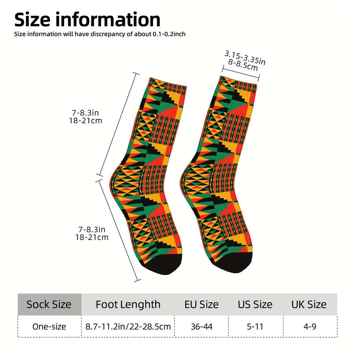 1 Pair Multicolor One Size Socks