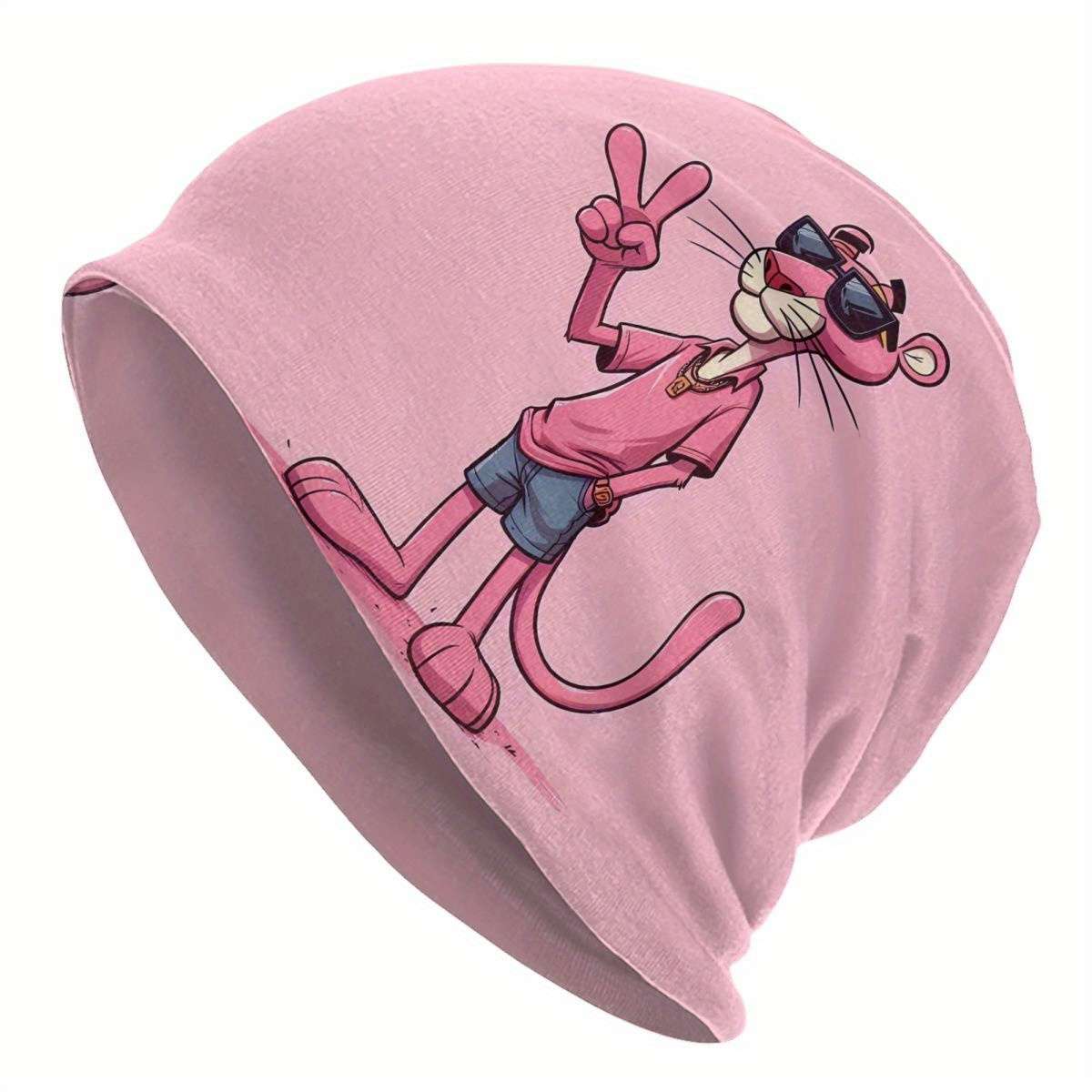 BIIHUDU Fashionable Pink Beanie Cap 95% Polyester 5% Elastane Knitted Hat