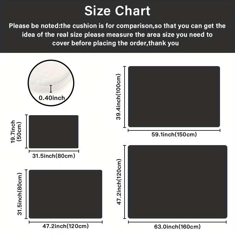 1Pc 100x150cm 39.4x59.1inch Floor Mat