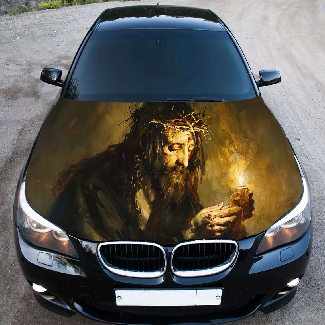 1pc Black Jesus Christian Themed Stickers