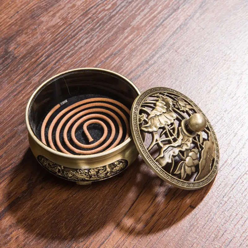 1 Piece Of Antique Style Pure Copper Incense Burner