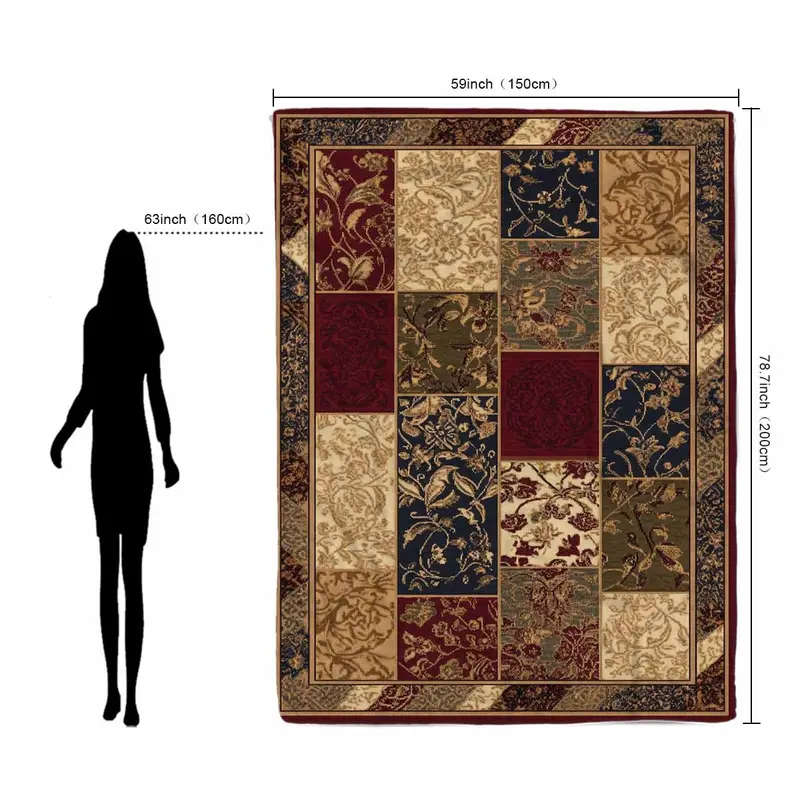 Bohemian Patchwork Flannel Throw Blanket 150*200cm