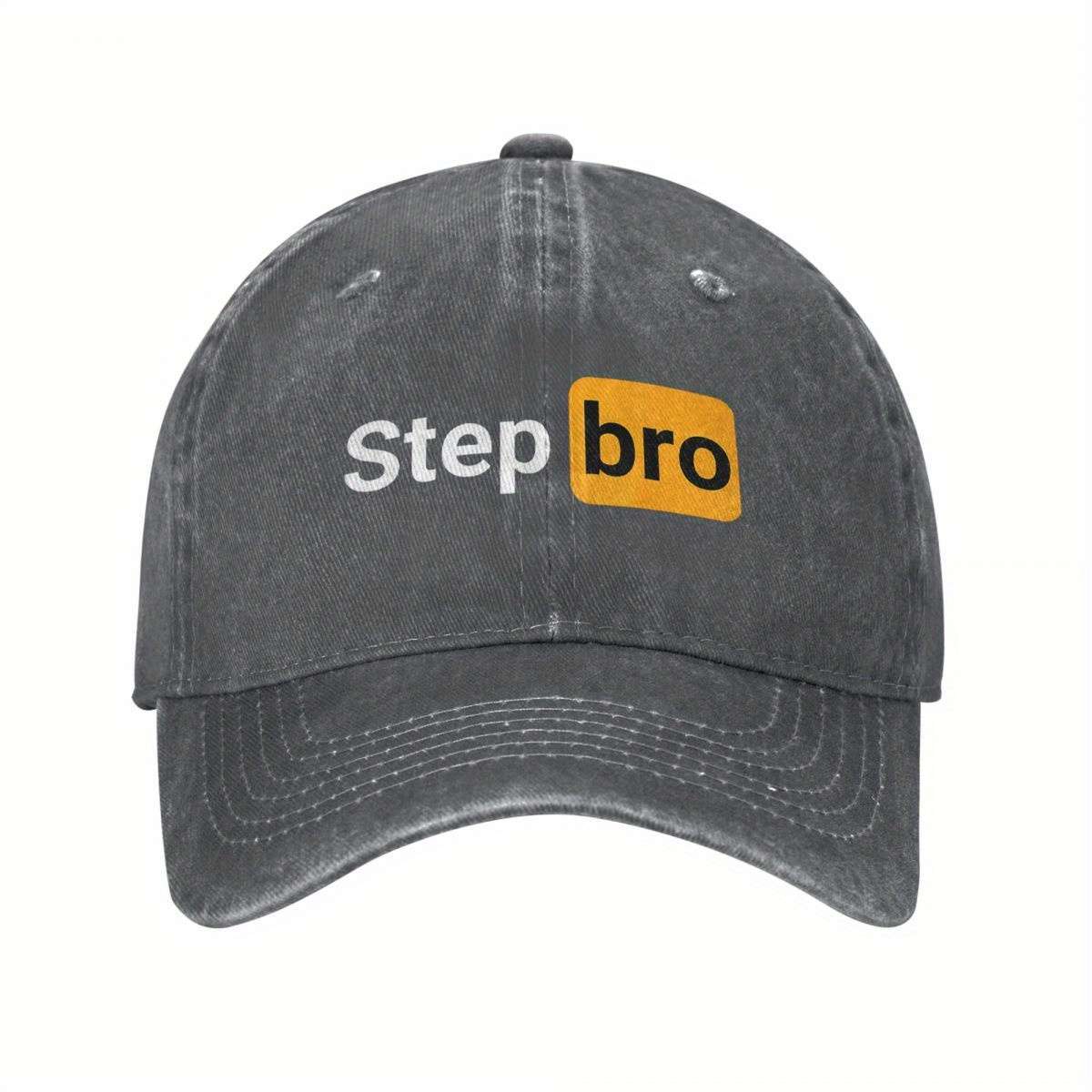 Step Bro Funny Novelty Baseball Cap Distressed Denim-Style Adjustable Snapback Ligh