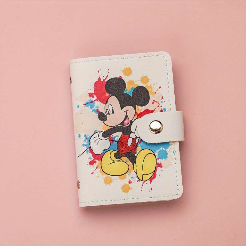 1pc Mickey Card Holder ID Storage includes 20 card slots and 2 document slots suitable for st