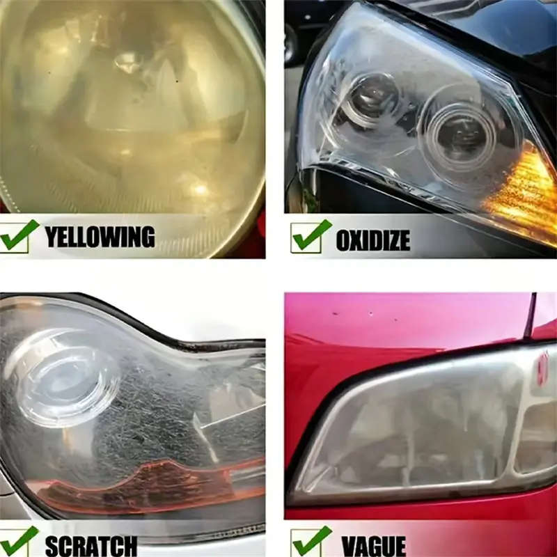 1pc Car Headlight Restoration Paste No-Polish Brightness Boost Scratch Removal Yellowing for Long-La