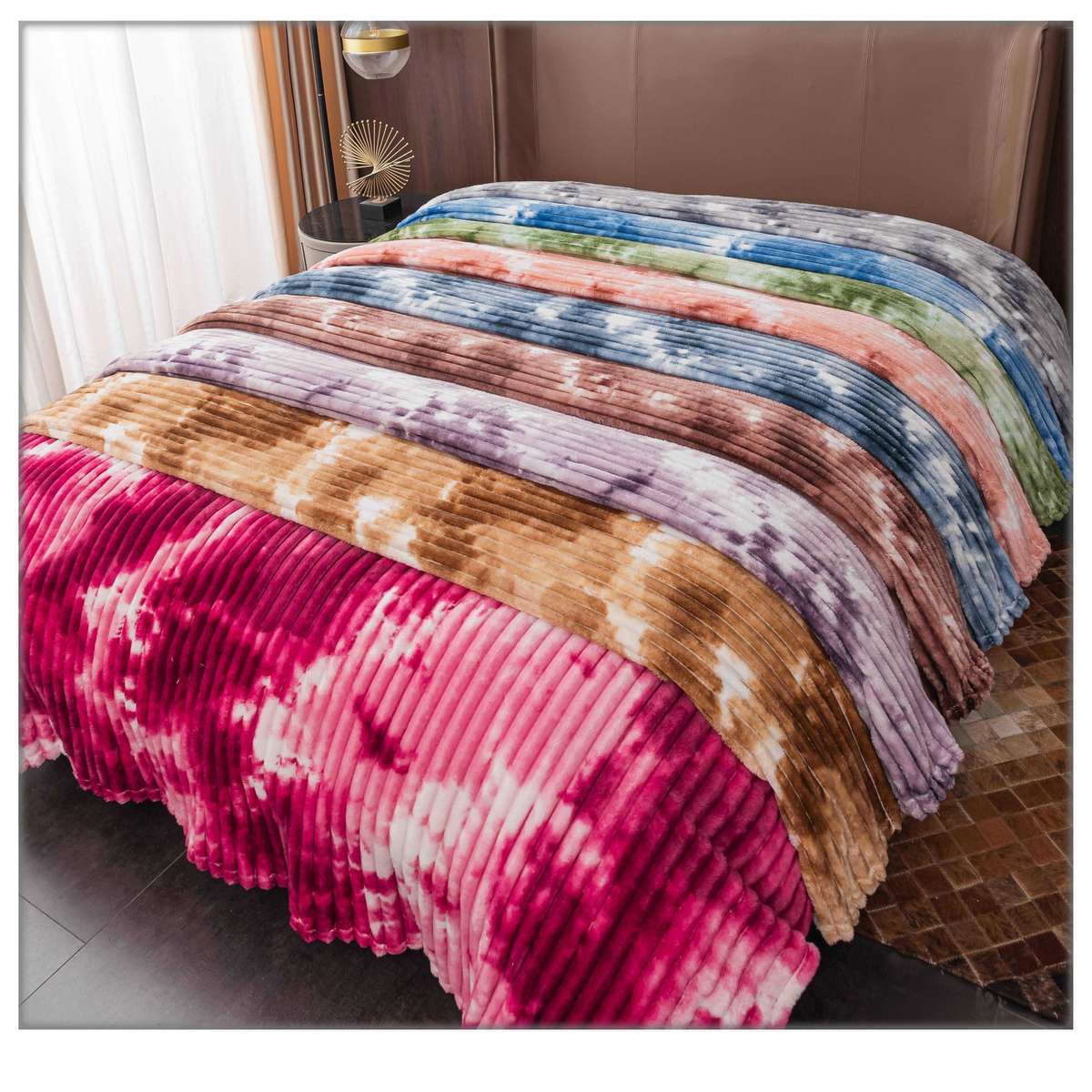 1ps Blanket Color Grey size 180CM x200CM  70.87 INCHES X 78.74 INCHES