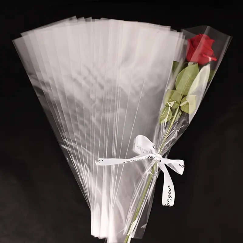 Each Pack Contains 20 Transparent Single-Flower Bags