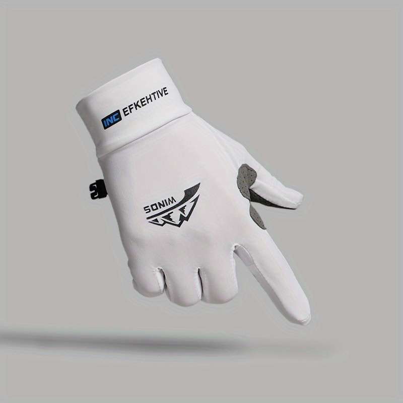 1 Pair White Size M Outdoor Sports Gloves