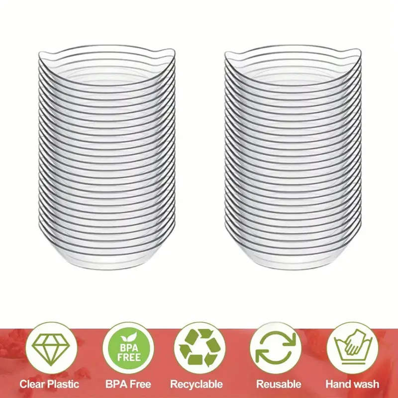 50-Piece Stackable Plastic Bowls