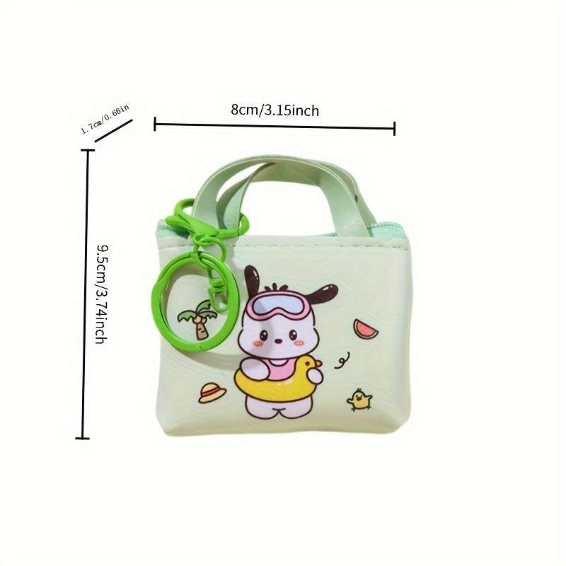 1pc Cute Coin Pouches Wallets with for hello kitty Pudding Dog Bunny Designs Portable Keychai