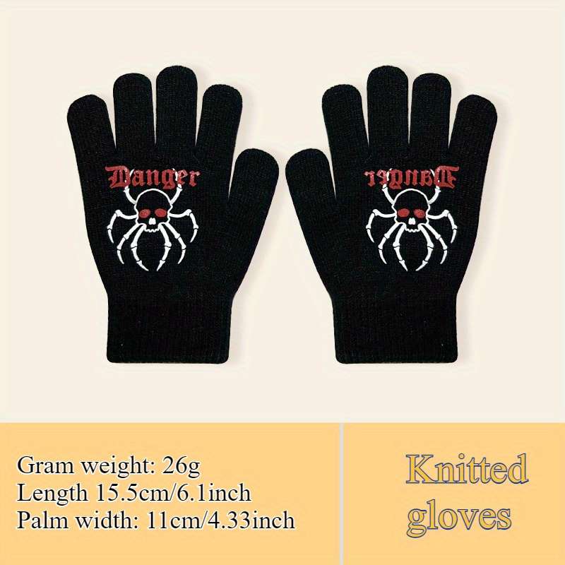 1 Pair Gray Cat Warm Gloves