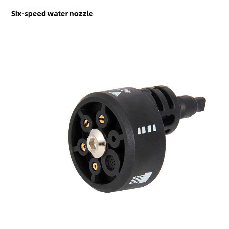 Black 6In1 High Pressure Water Gun Car Wash Gun Accessories