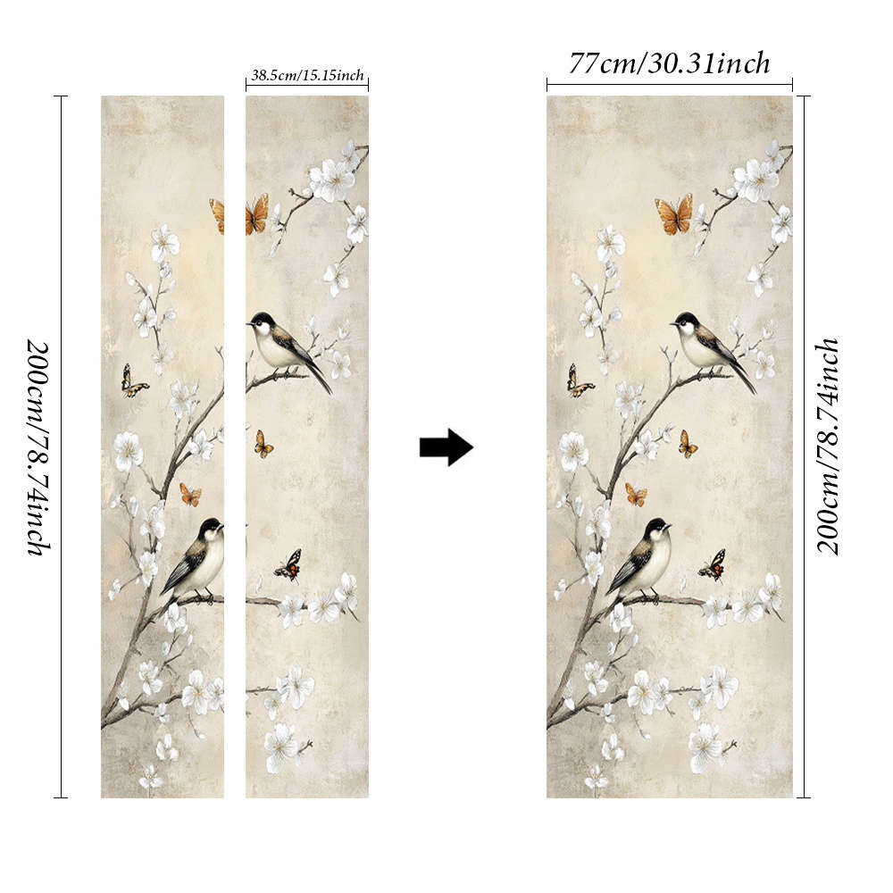 1Pc 76.96x199.9cm Door Window Sticker