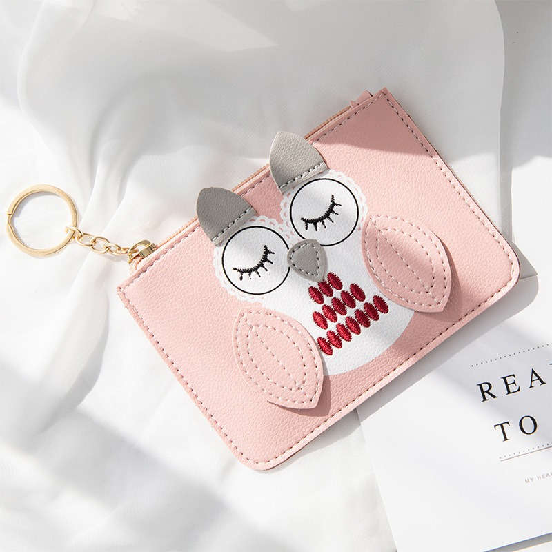 Women'S Mini Coin Purse Simple And Cute Thin Large Capacity Zipper Coin Key Bag Multifunctional