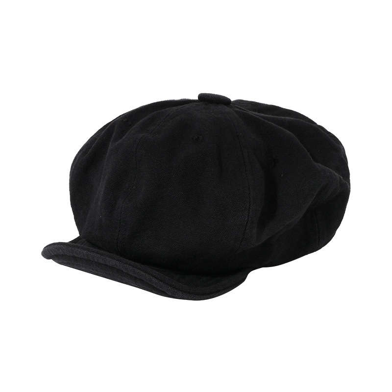 Vintage-Inspired Two-Tone Beret Cap Adjustable Lightweight Painter Hat With Soft Brim Hand-