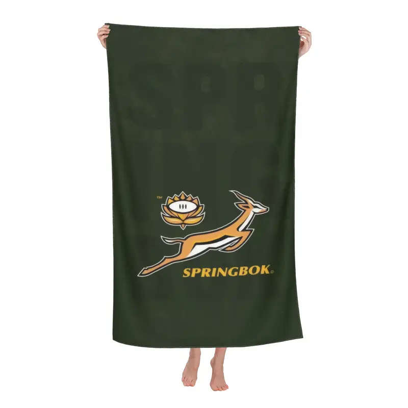 Springbok Rugby Beach & Bath Towel - Large Quick-Dry Microfibe