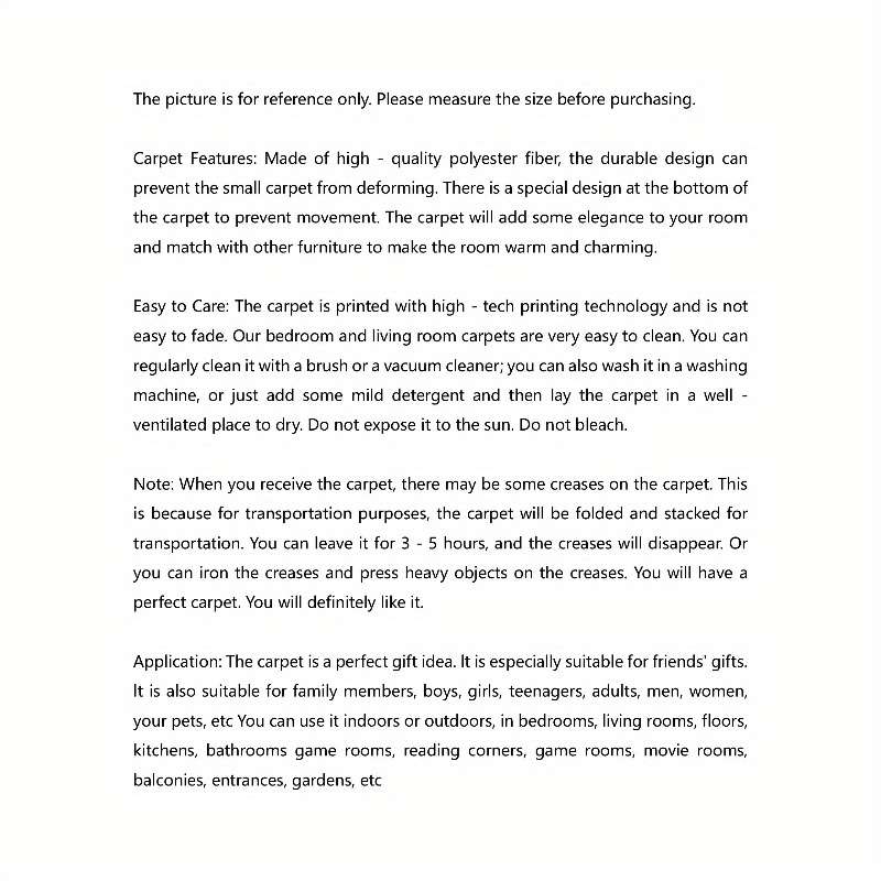 1Pc 5Ox8Ocm Floor Mat