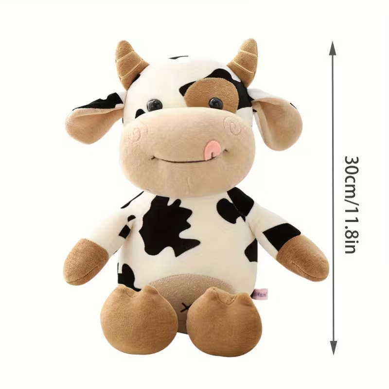 Cute Mixed Color Plush Cow Doll
