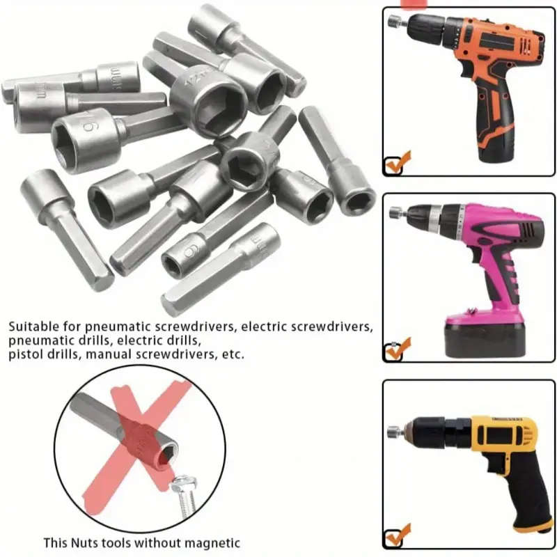 High Torque 14-Piece CR-V Steel Socket Set
