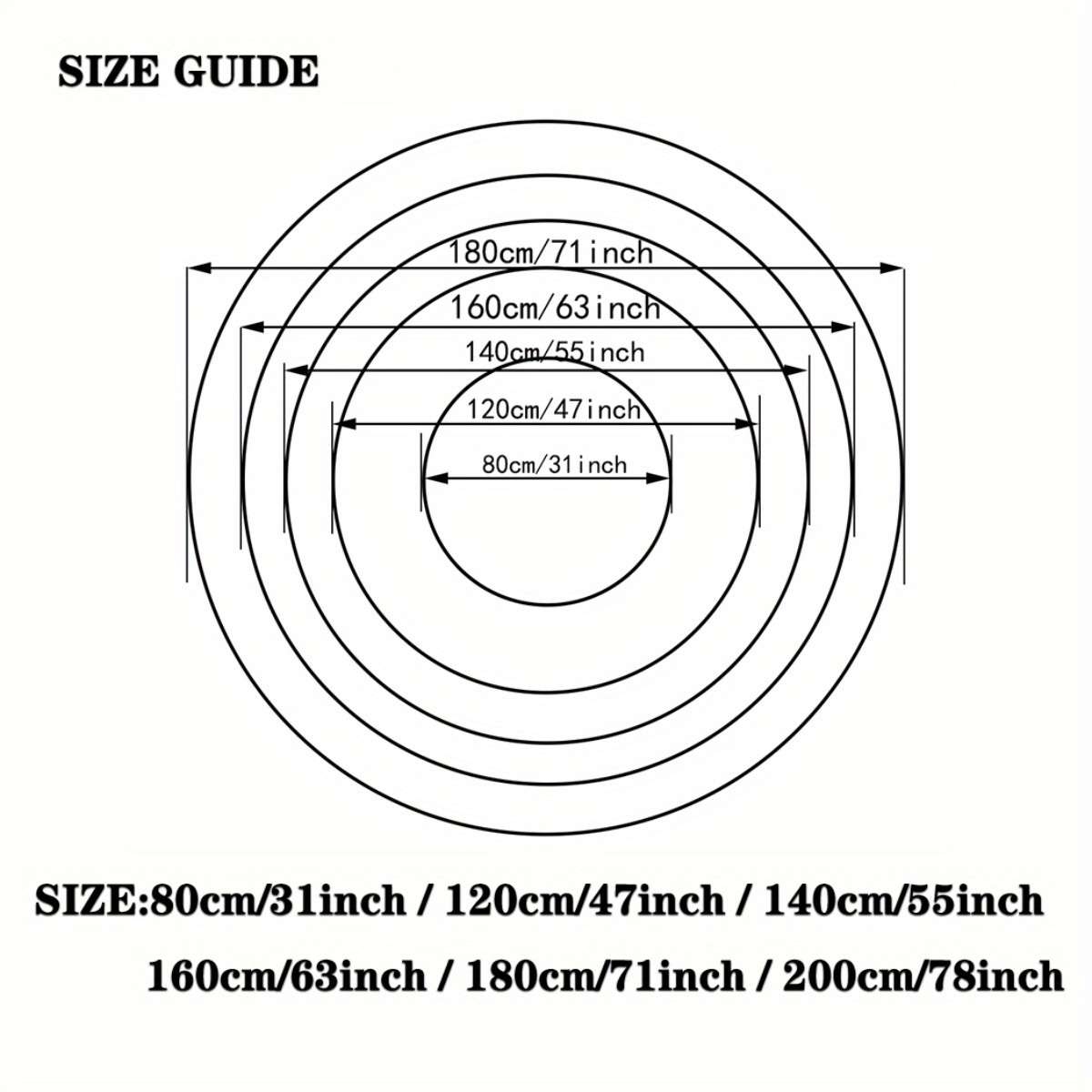 1Pc 140cm 55inch Floor Mat