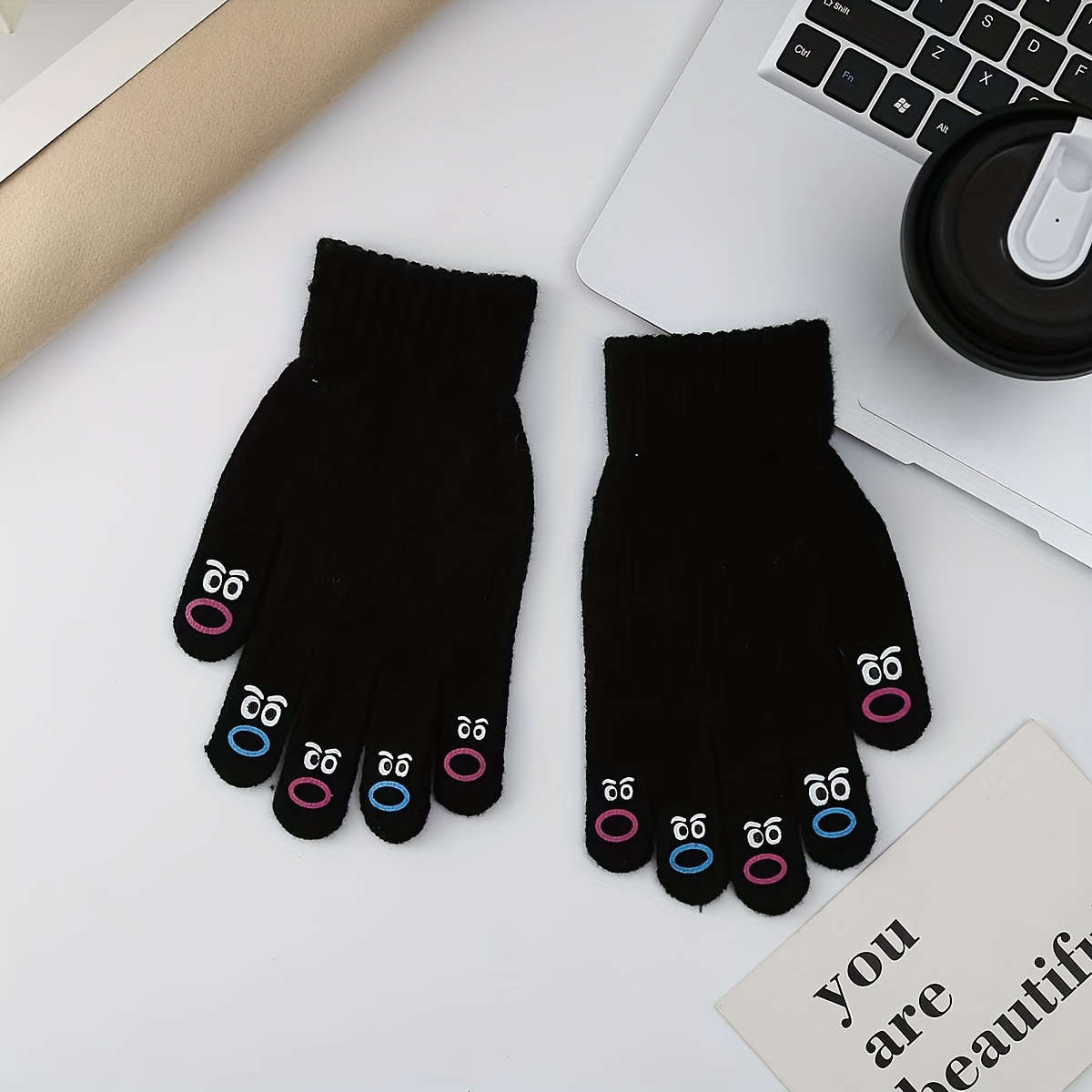 1 Pair Yellow Warm Gloves