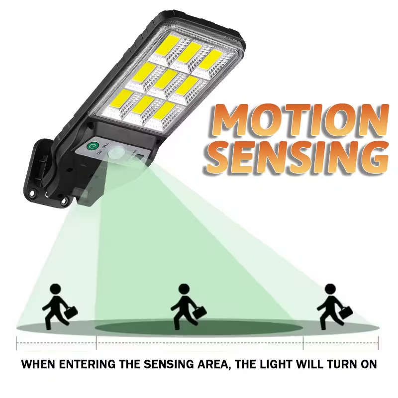 Solar Outdoor LED Street Light Motion Sensor Wall Mount Security Lamp