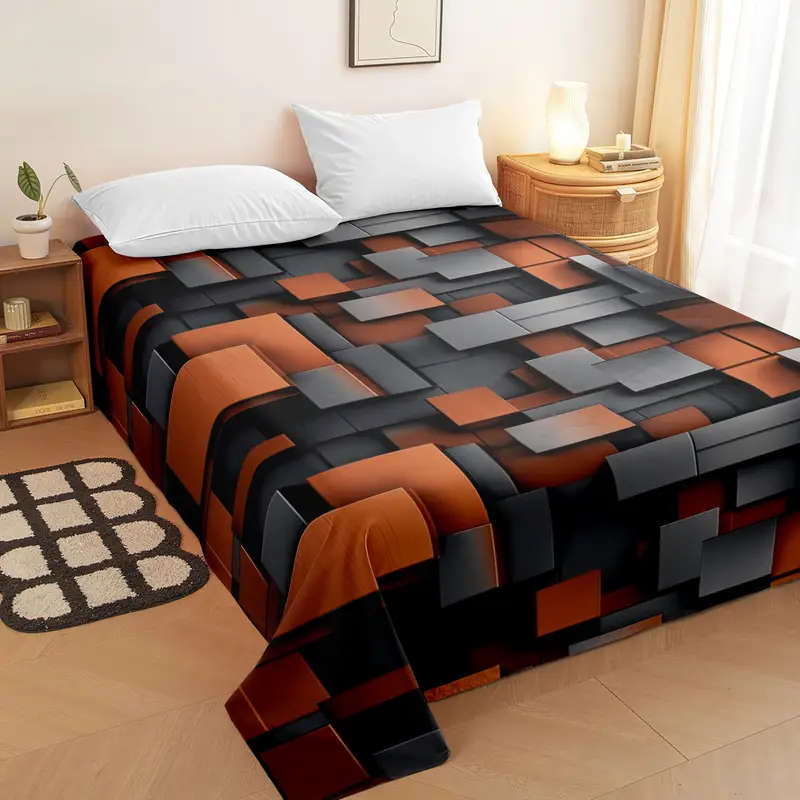 1 Piece Geometric Print Sheet Set Does Not Include Pillowcases And Pillow Inserts 229cm*259cm