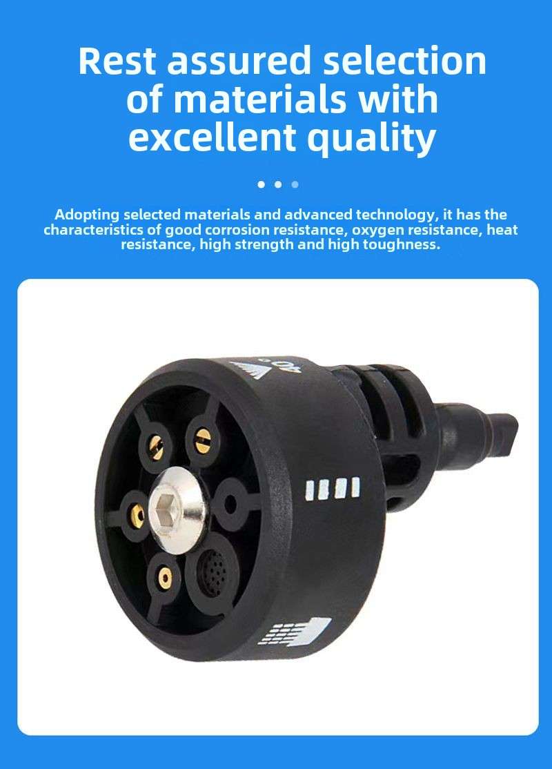 Black 6In1 High Pressure Water Gun Car Wash Gun Accessories