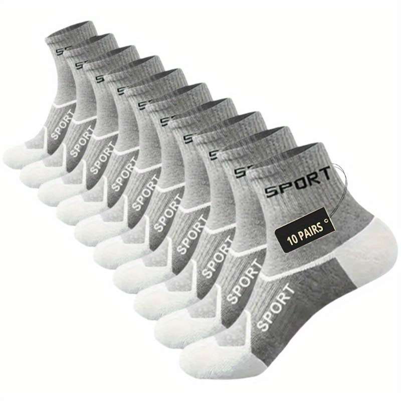10 Pairs Dark Gray One Size High Elastic Socks