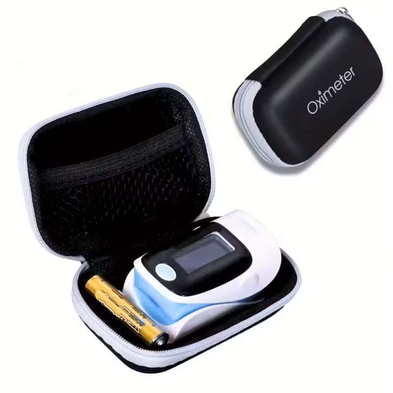 Durable Fingertip Pulse Oximeter Case With Secure Zipper