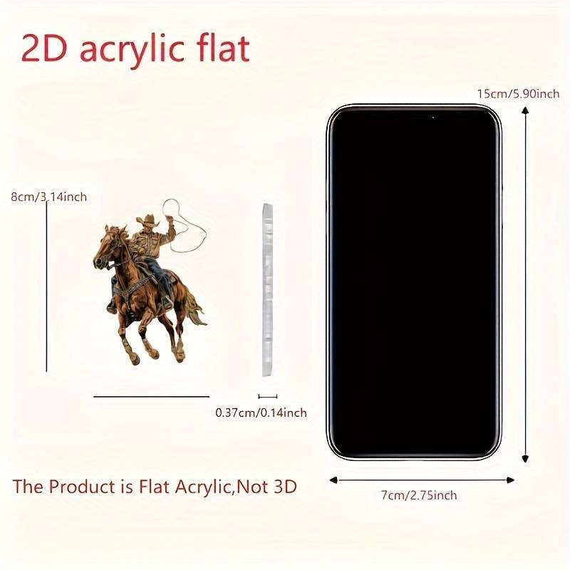 1pc 2D Flat  Car Hanging Decorations  Cute Riding Cowboy Fabric Car Interior Hanging Decorat